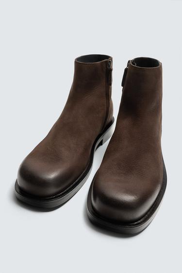 LIMITED EDITION LEATHER BOOTS - Brown by Zara - Image 4