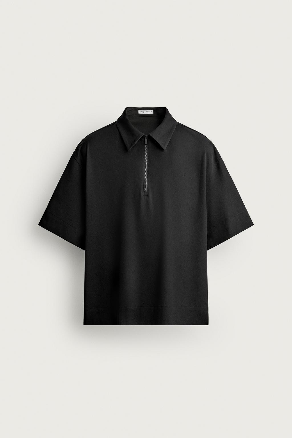 TECHNICAL ZIP-UP POLO SHIRT
