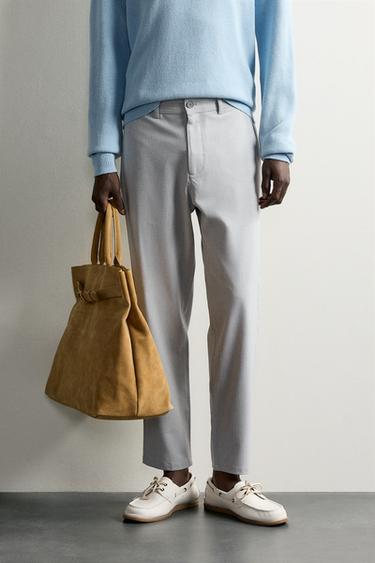 COMFORT STRUCTURED CHINO PANTS — Pearl gray 2
