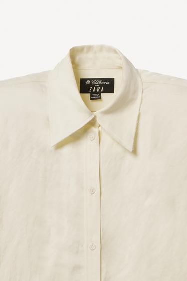 ROBE CHEMISE À ÉPAULETTES AVEC LIN WILLY CHAVARRIA X ZARA - Écru de Zara - Image 2