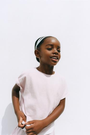 Zara PLAIN T-SHIRT - Light pink