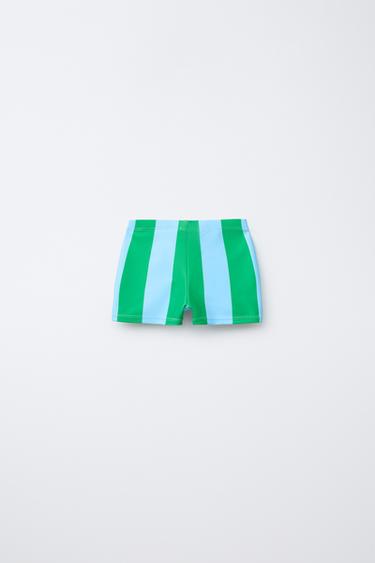 3-6 ANS/ BOXER DE BAIN RAYURES CITRON - Vert de Zara - Image 1