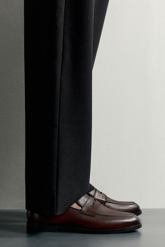 MOCASÍN PIEL ANTIFAZ - Marrón de Zara - Imagen 0