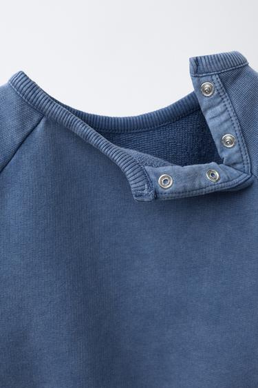 WASHED-EFFECT SWEATSHIRT - Blue by Zara - Image 2