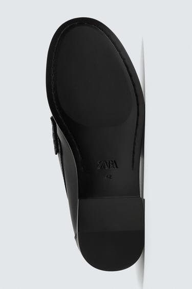 Zara DRESS PENNY LOAFERS - Black
