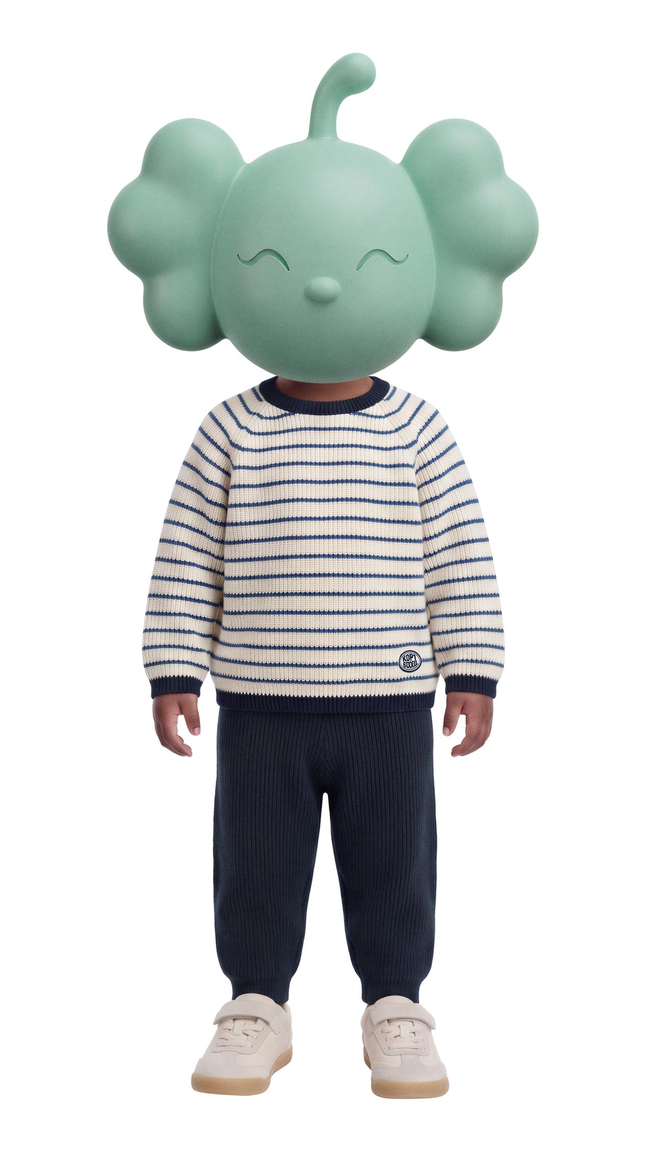 KNIT JOGGING PANTS — Blue