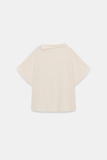 ZW COLLECTION FLOWING BLOUSE WITH FROG FASTENING - Beige by Zara - Image 5