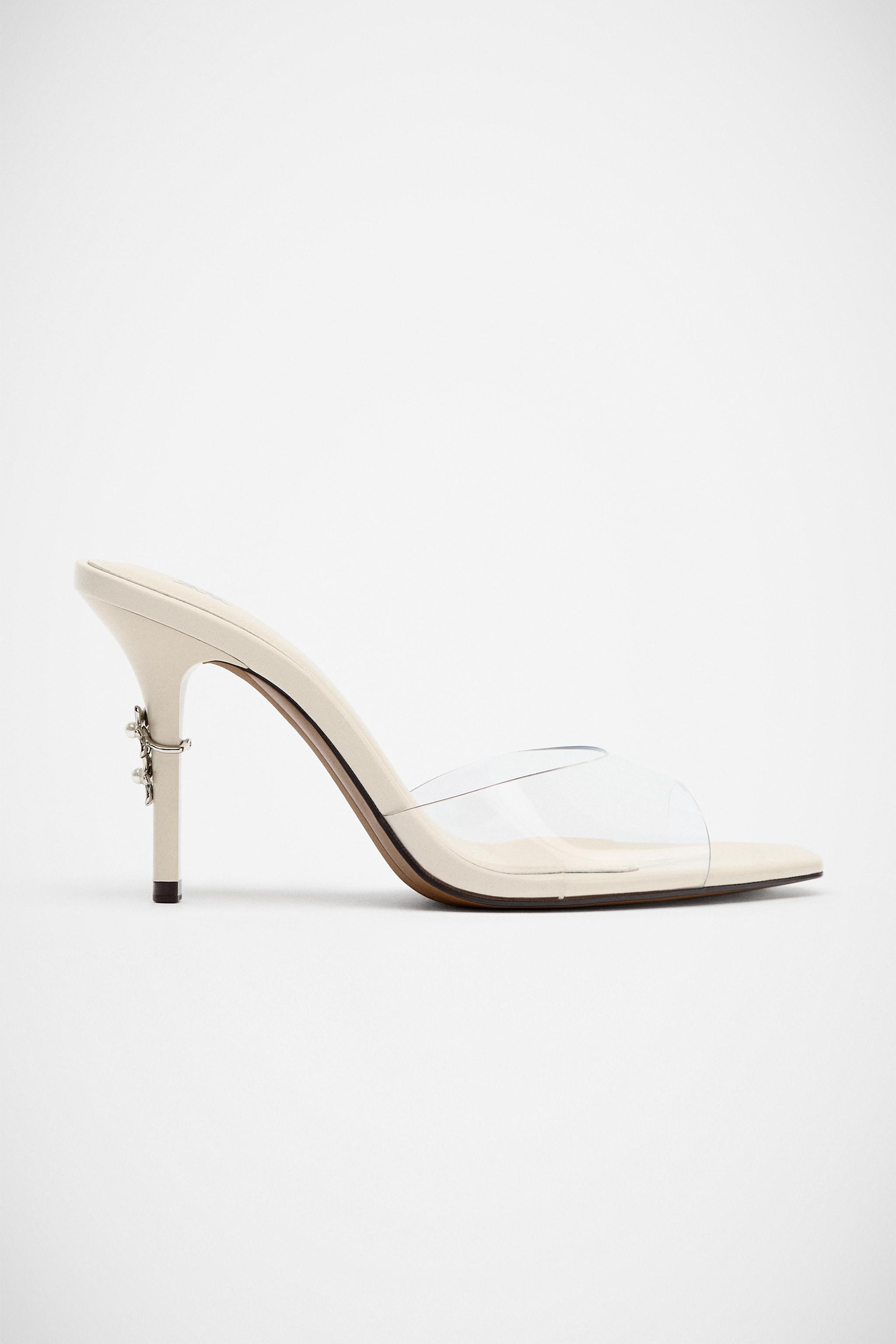 VINYL BACKLESS MULE SANDALS