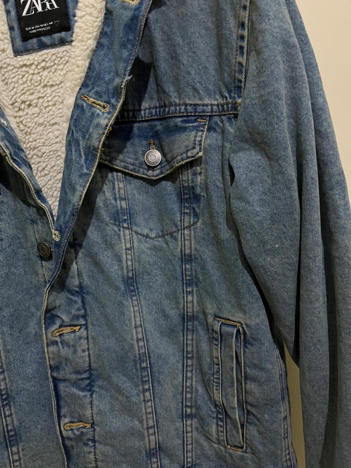 DENIM JACKET WITH FAUX SHEARLING - Image 3