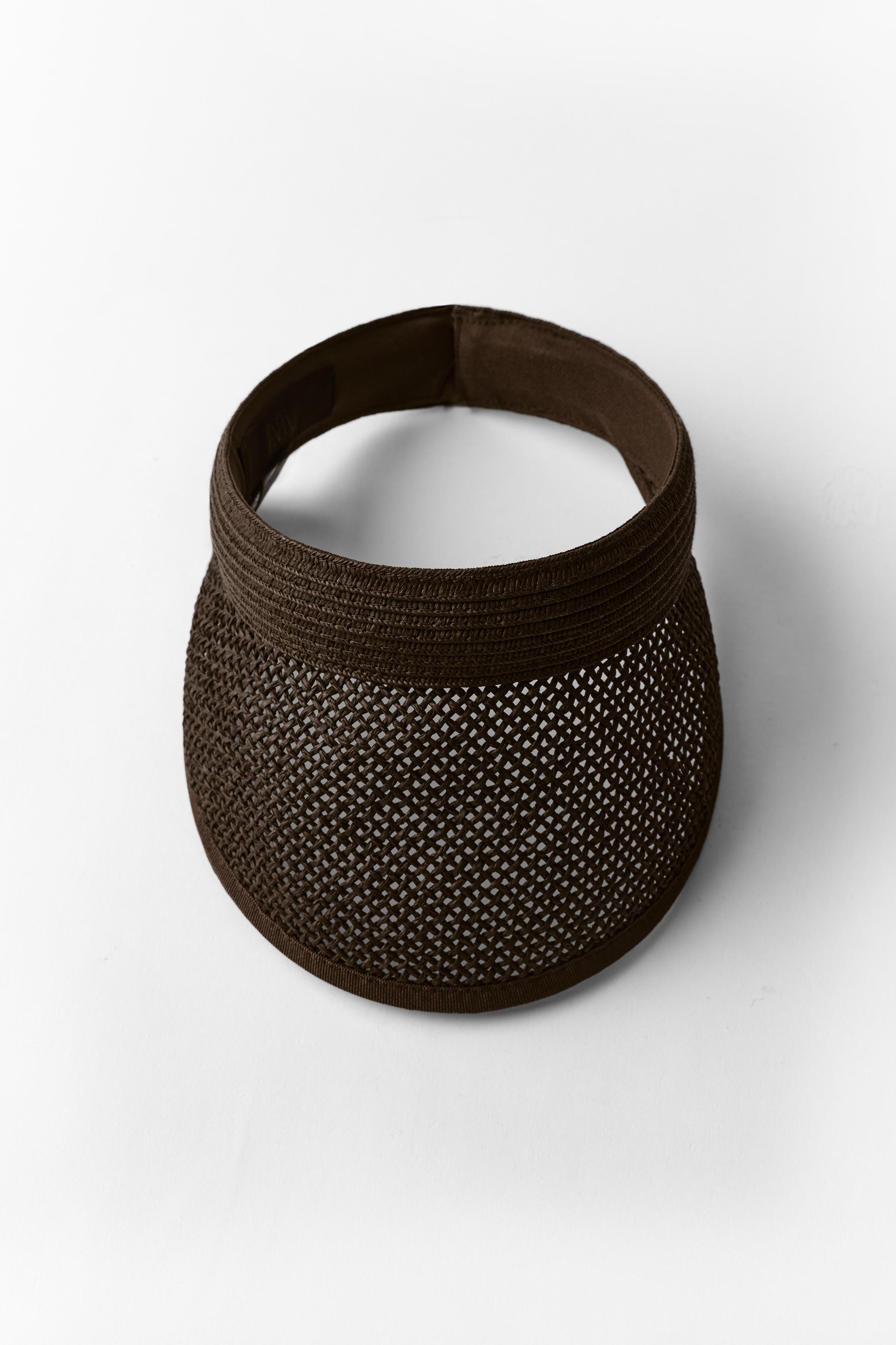 BRAIDED HEADBAND VISOR — Brown