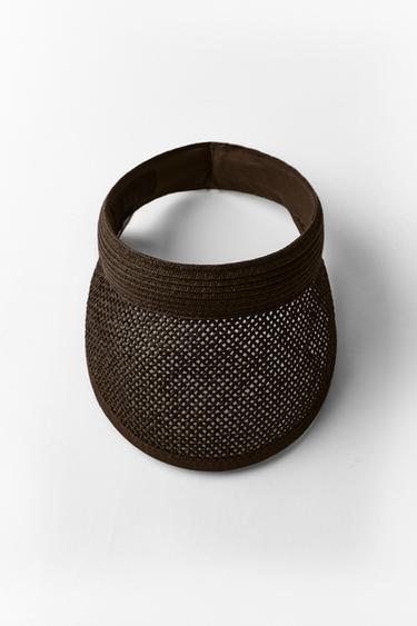 Zara BRAIDED HEADBAND VISOR - Brown