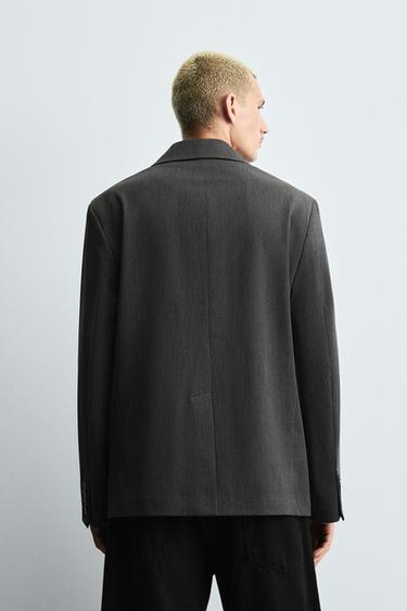 BLAZER OVERSIZE RAYURES - Gris de Zara - Image 2