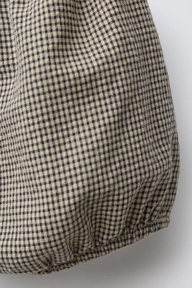 CHECK BLOOMERS - Grey / Tan by Zara - Image 3