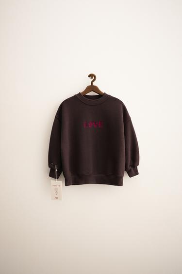 Zara ZARA TIMELESS - ORFAYO © EMBROIDERED SWEATSHIRT - Brown