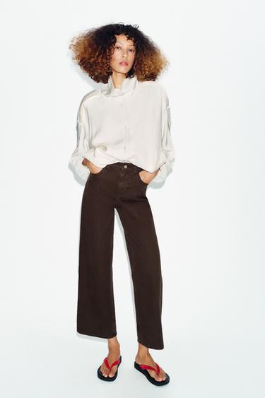 Z1975 HIGH-WAIST CULOTTES - Brown by Zara