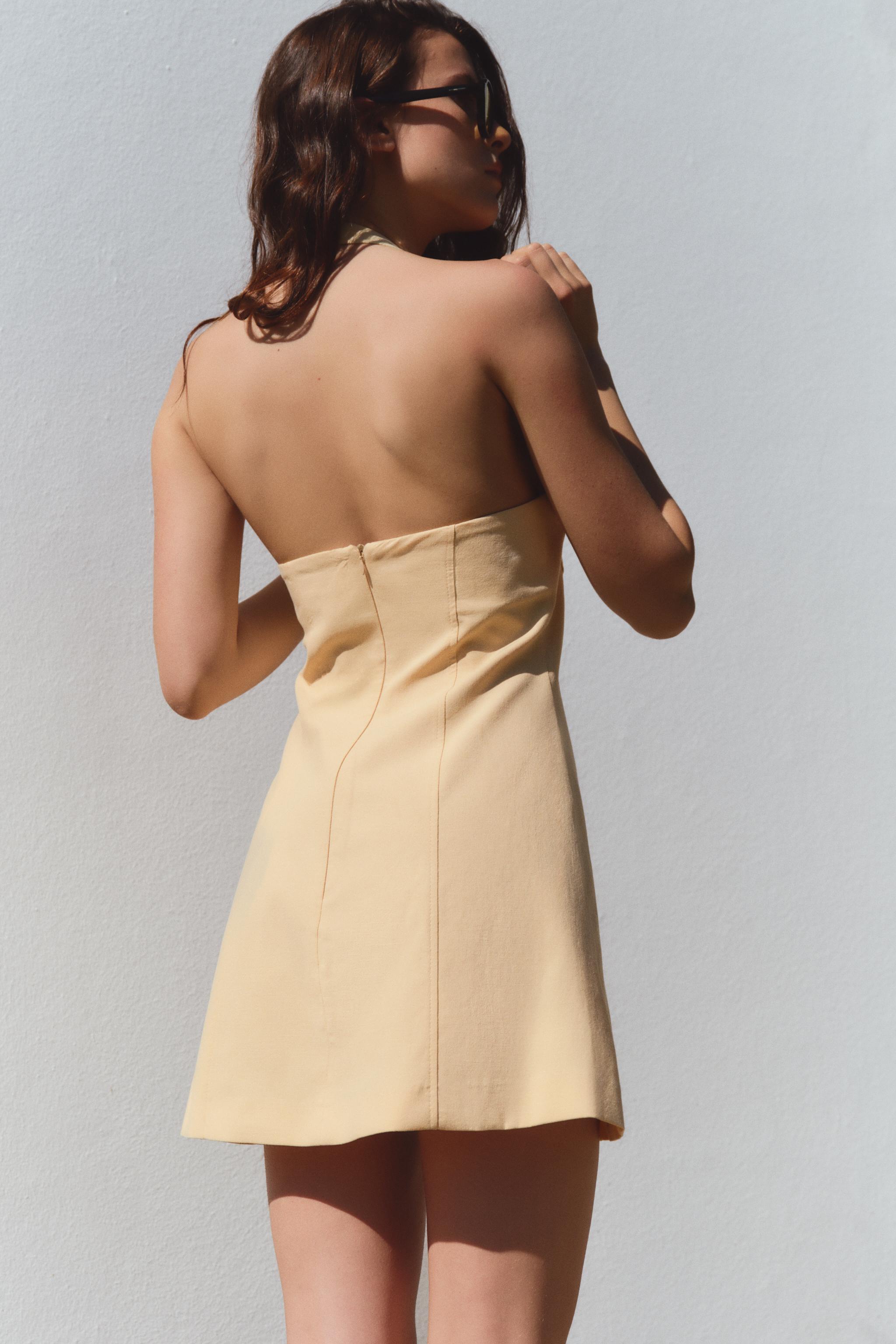 安心★関税込み★ZARA★HALTER PLAYSUIT DRESS HALTER PLAYSUIT DRESS - Mustard | ZARA United Kingdom