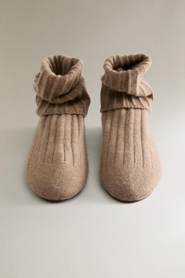 CHAUSSETTES CACHEMIRE - Marron sable de Zara - Image 2