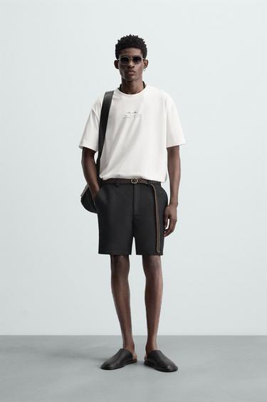 Zara PRINTED PATCH T-SHIRT - White - Image 0