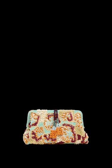 Zara BEADED CLUTCH - Multi-color - Image 0