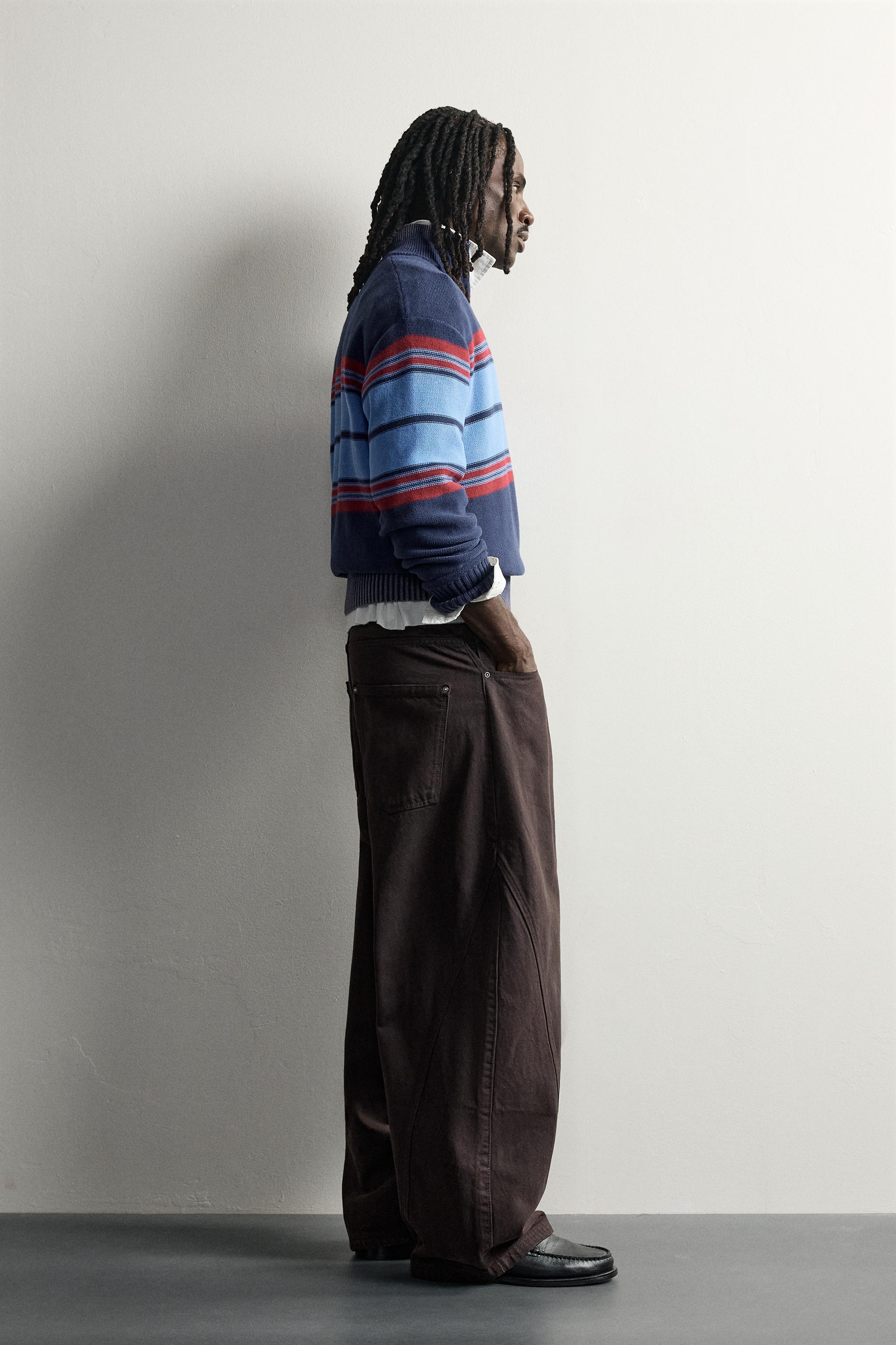 COLOUR BLOCK WASHED CARDIGAN