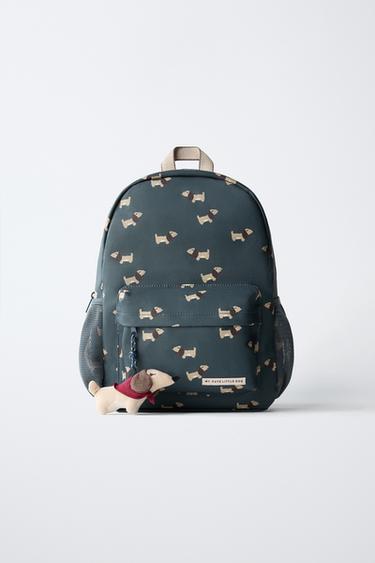 MOCHILA PERRITOS - Azul de Zara