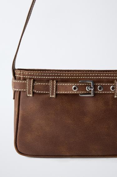 BUCKLE SHOULDER BAG - Brown by Zara - Image 2