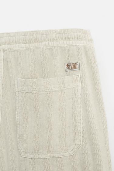 STRIPED JACQUARD BERMUDA SHORTS - Stone by Zara - Image 10