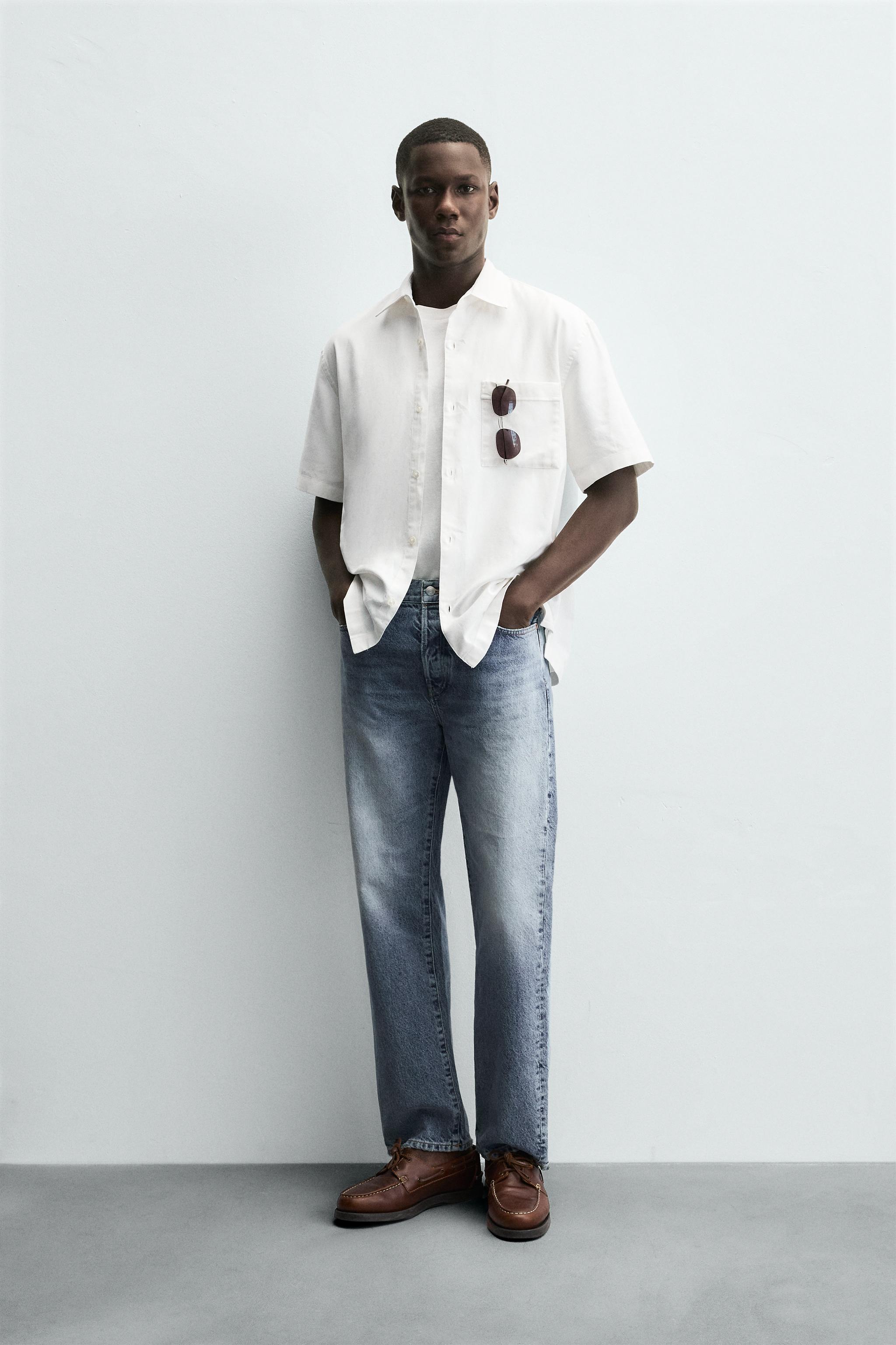 コットン - リネンシャツ - ホワイト | ZARA Japan / 日本