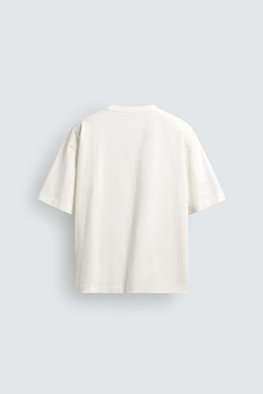 TEE-SHIRT À IMPRIMÉ GÉOMÉTRIQUE - Blanc de Zara - Image 6