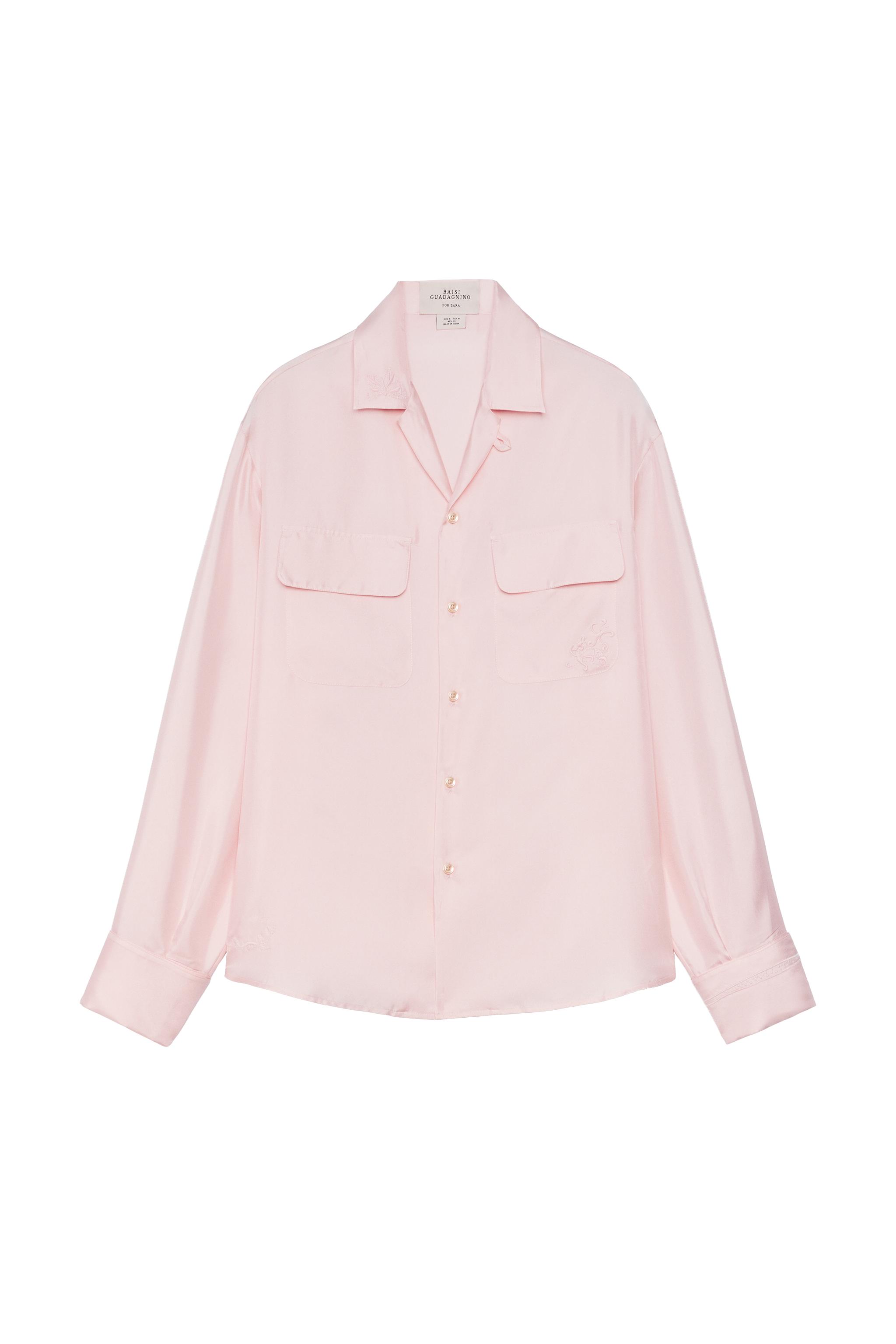 CHEMISE 100% SOIE POCHES