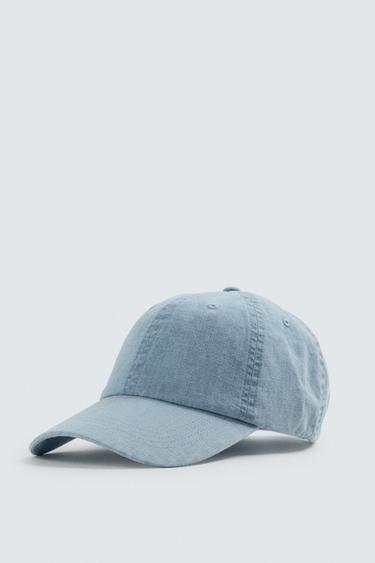 Zara COTTON CHAMBRAY CAP - Light blue - Image 0