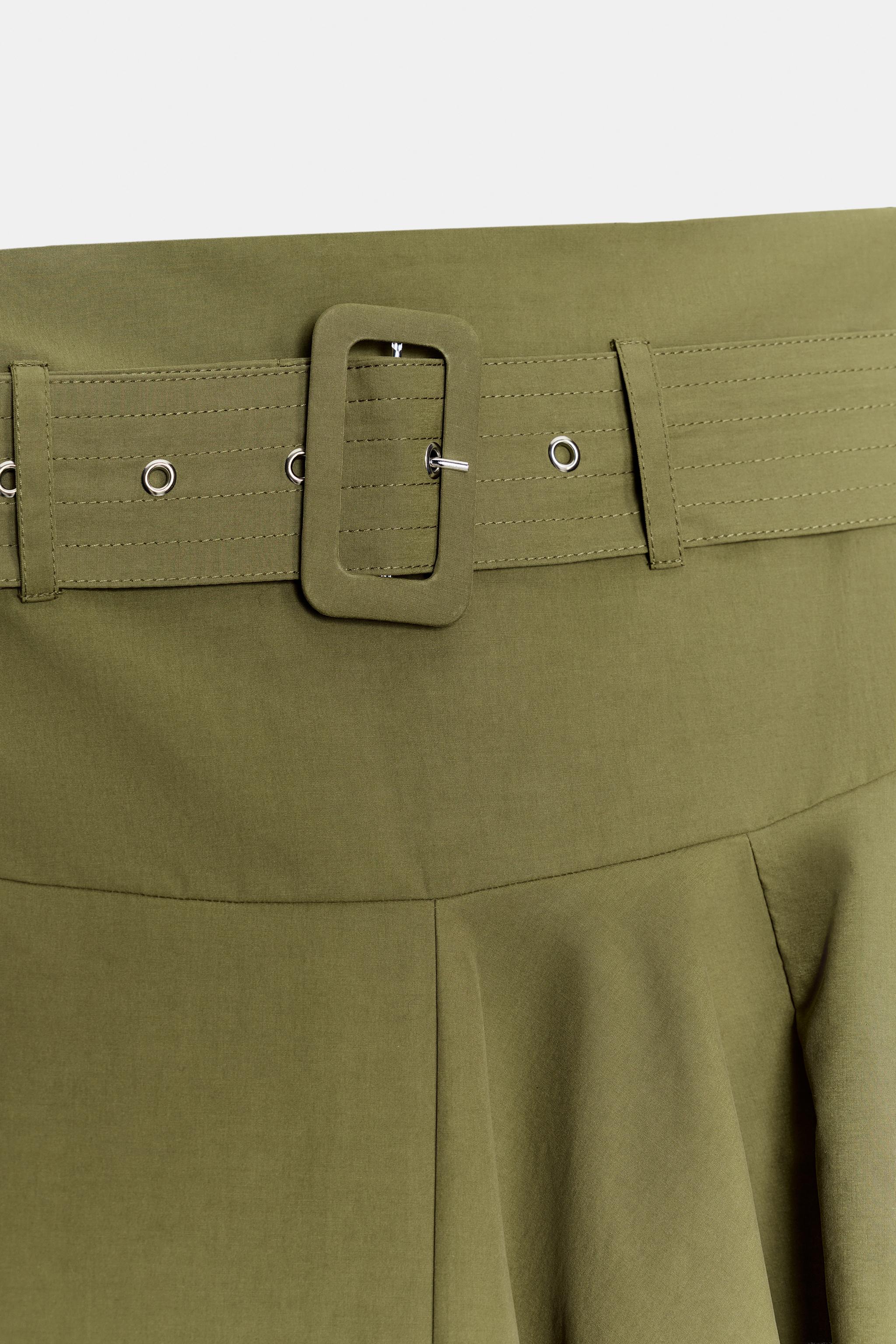 JUPE MI-LONGUE À CEINTURE
