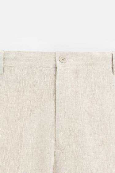 PANTALON 100 % LIN - Beige clair de Zara - Image 6