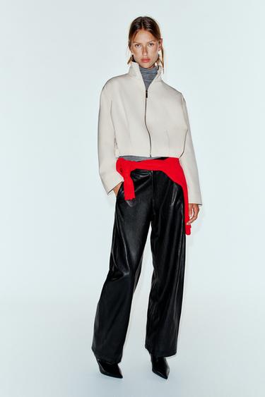جاكيت بومبر بياقة عالية - خَام الخاص بـ Zara