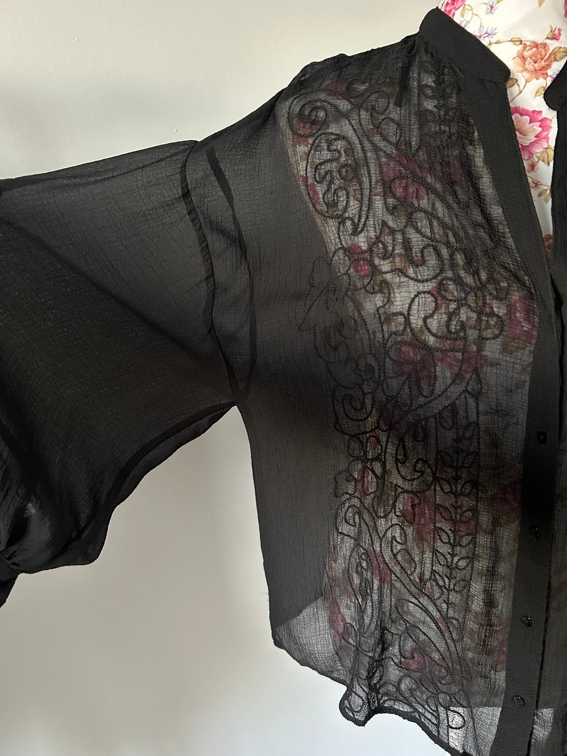 SEMI-SHEER EMBROIDERED SHIRT - Image 3