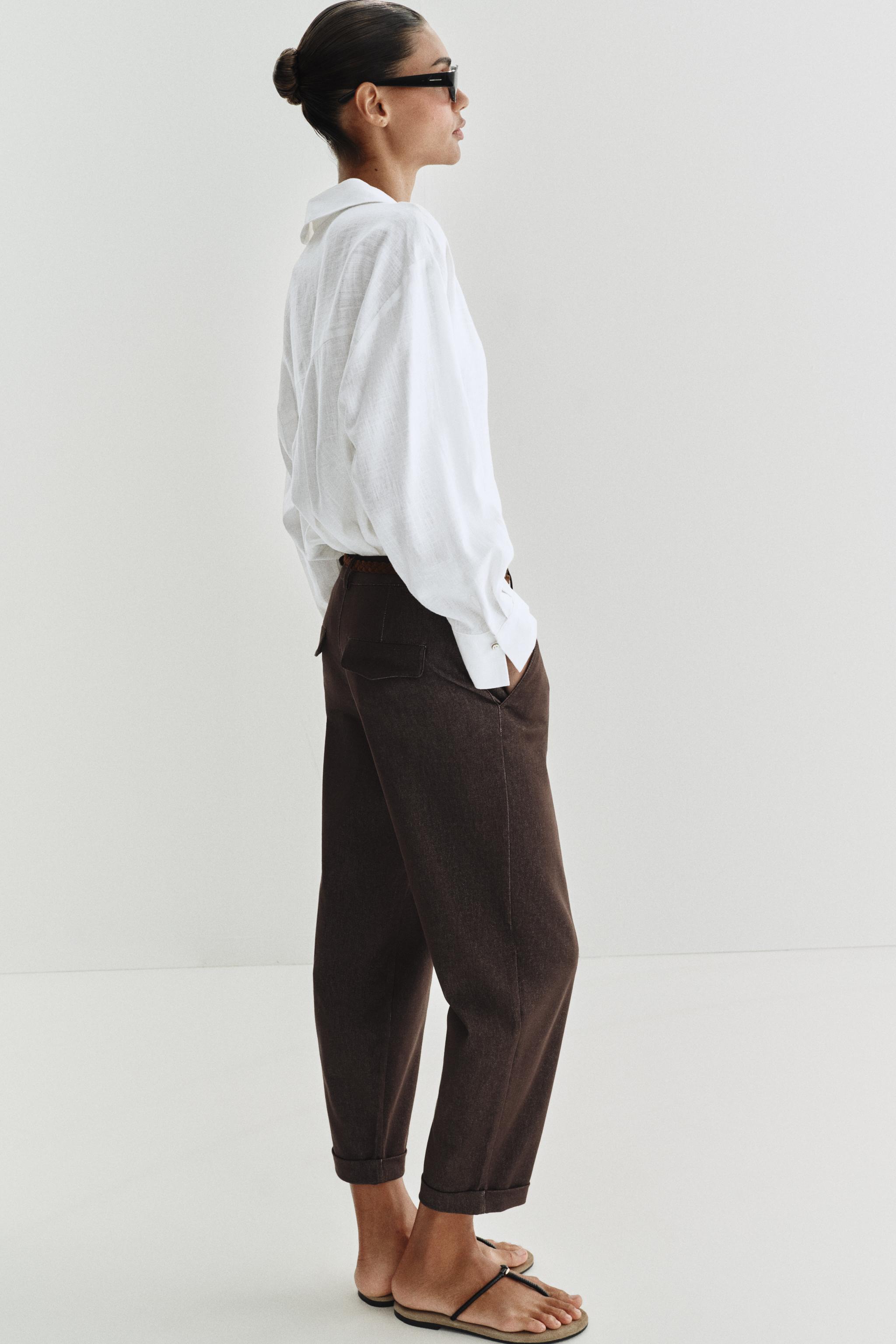 BRAIDED BELT CHINO PANTS