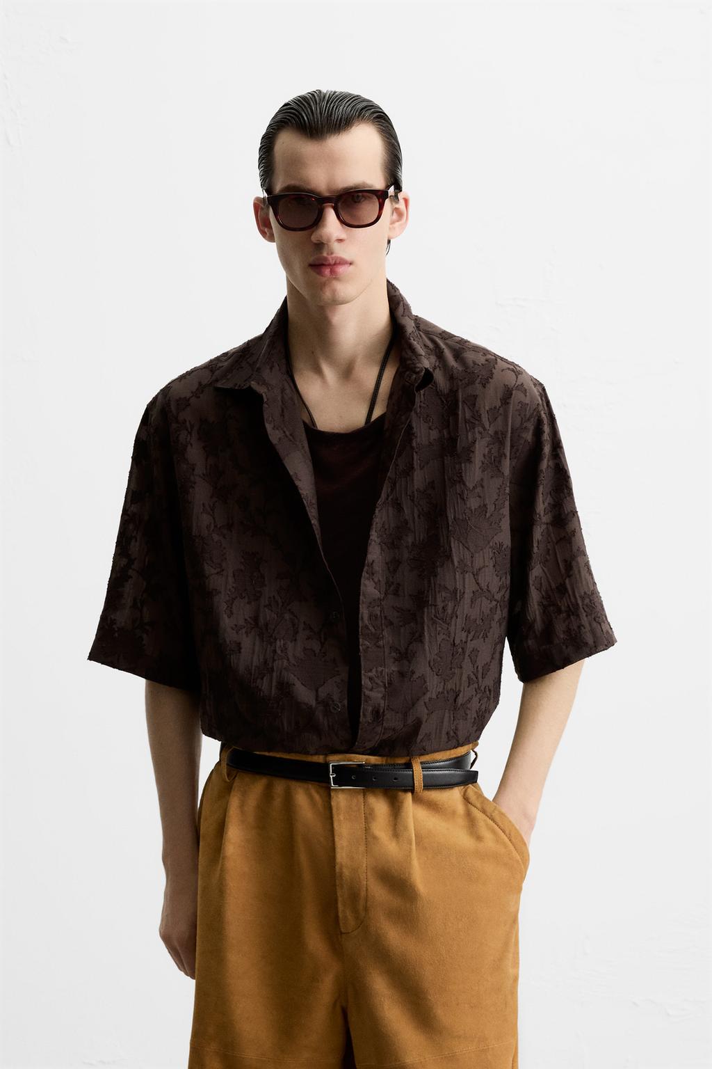 CAMICIA JACQUARD FLUIDA
