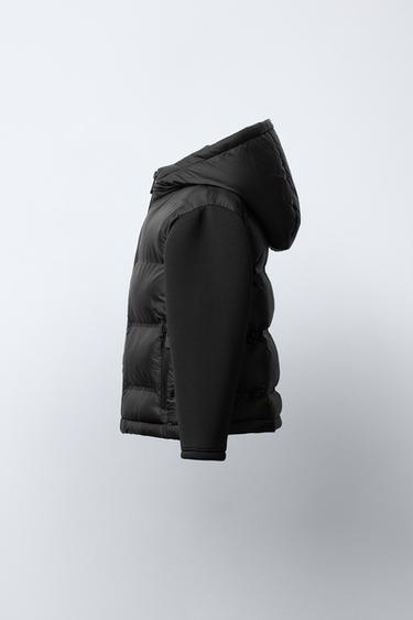 QUILTED CONTRAST JACKET - Black by Zara - Image 2