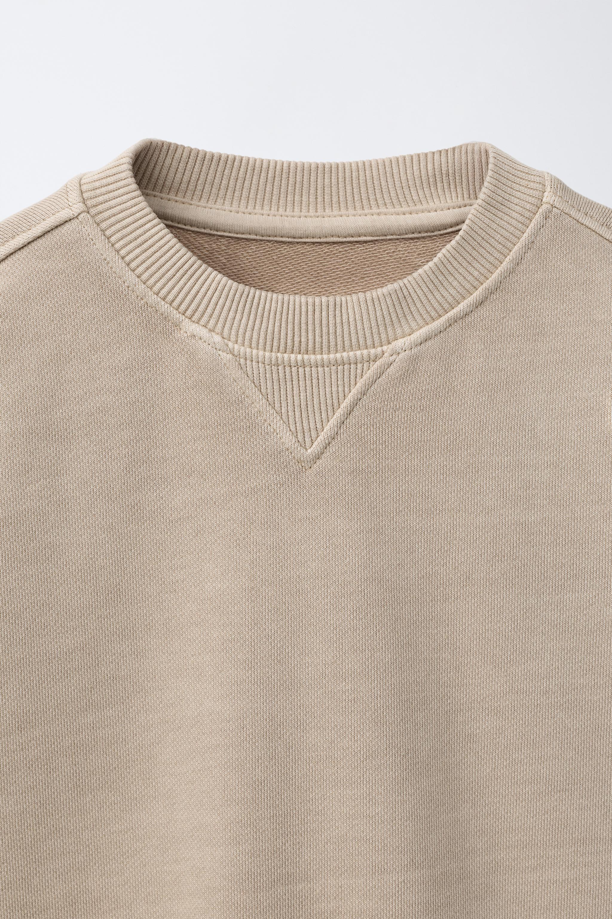 GARMENT DYED PLAIN SWEATSHIRT