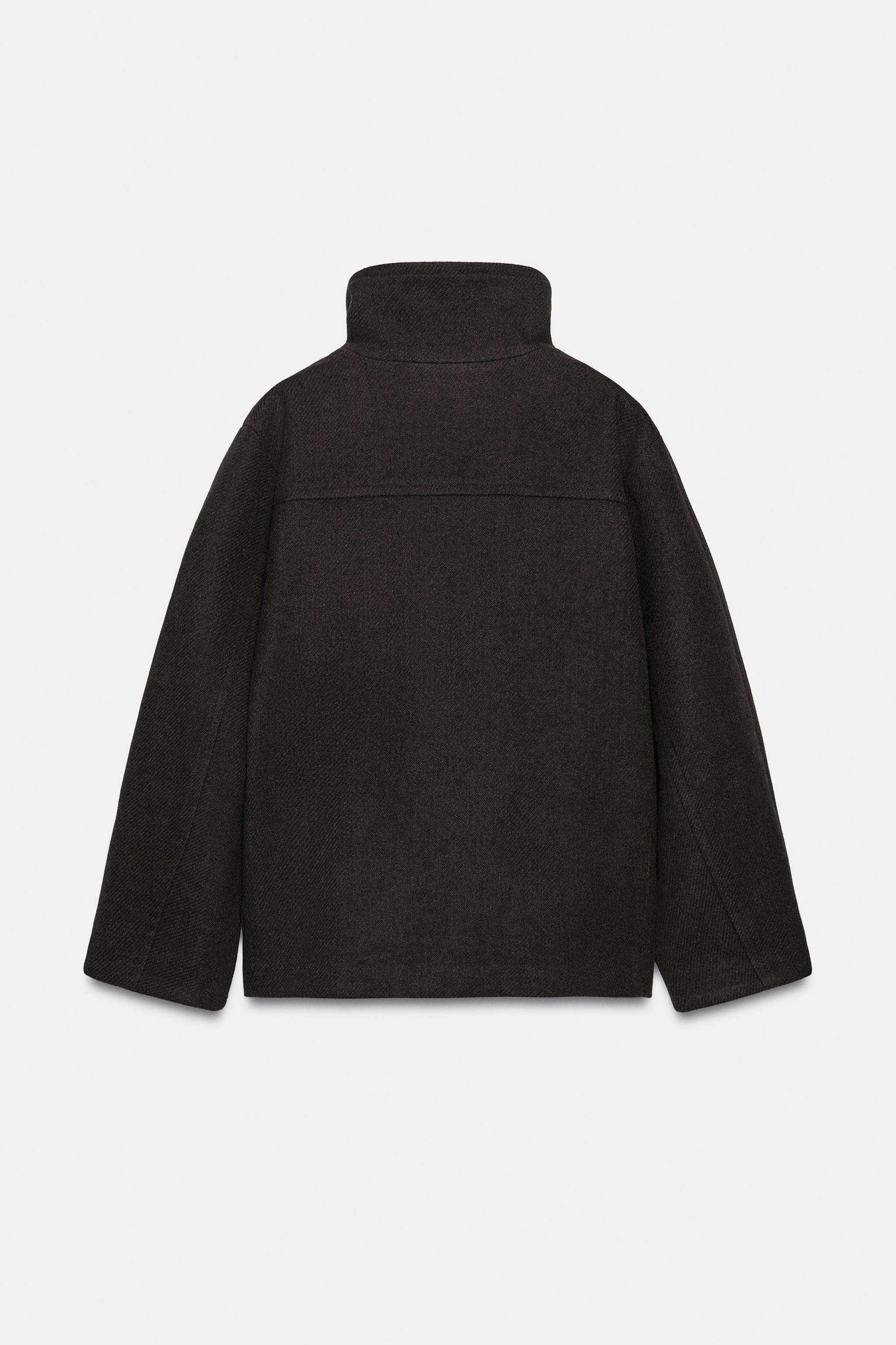 ハイネックショートコート - ブラウン | ZARA Japan / 日本