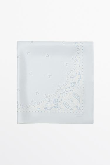Zara Paisley print scarf - Sky blue