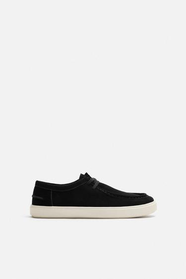 CASUAL LEATHER SHOES - Black by Zara