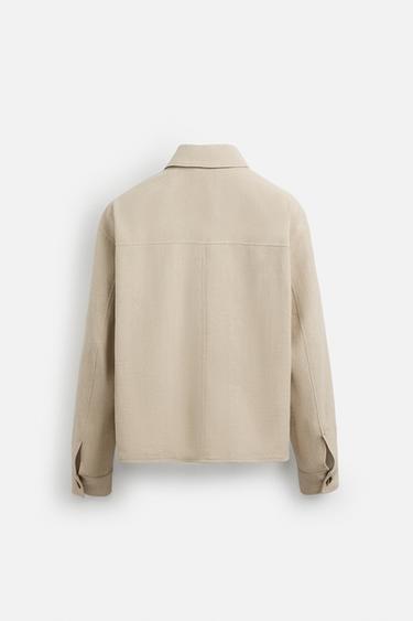 SURCHEMISE LIN - COTON - Beige clair de Zara - Image 8