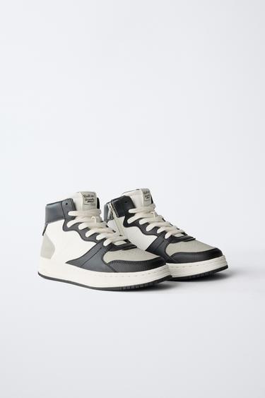 BASKETS MONTANTES DE SPORT CONTRASTE Gris ZARA France