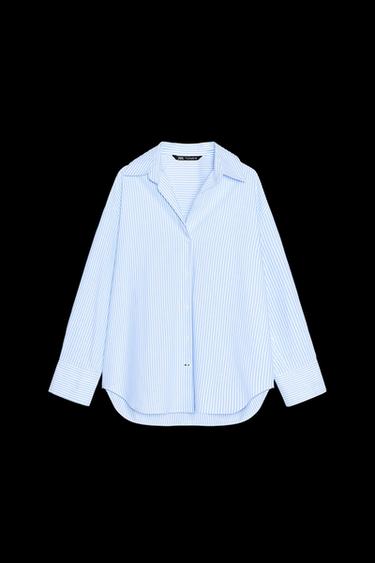 OXFORDHEMD MIT BAUMWOLLE - Cremefarben / Blau von Zara - Bild 0