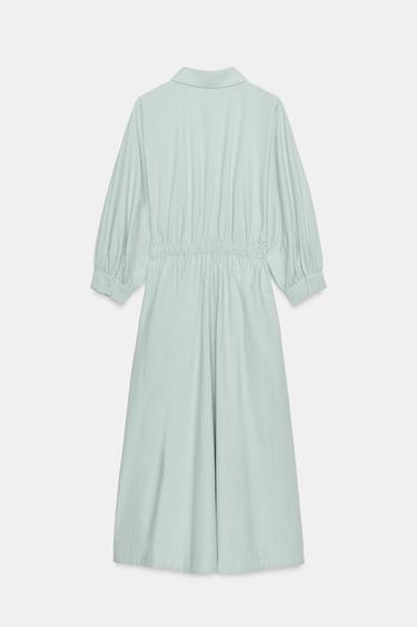 ROBE CHEMISE ZW COLLECTION - Bleu délavé de Zara - Image 6