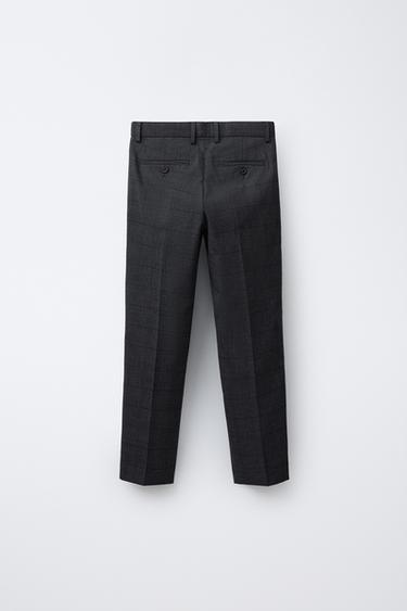 PANTALÓN COMFORT TRAJE CUADROS - Azul / Gris de Zara