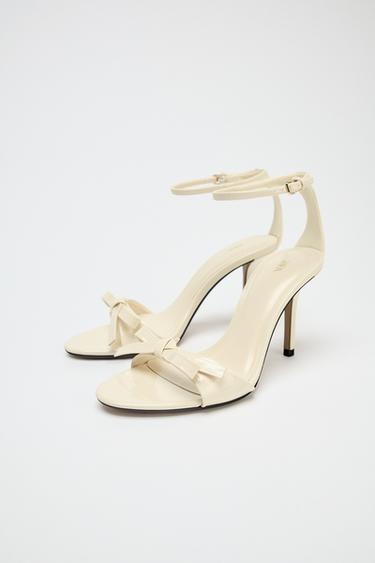BOW HEELED SANDALS - Ecru White by Zara - Image 2
