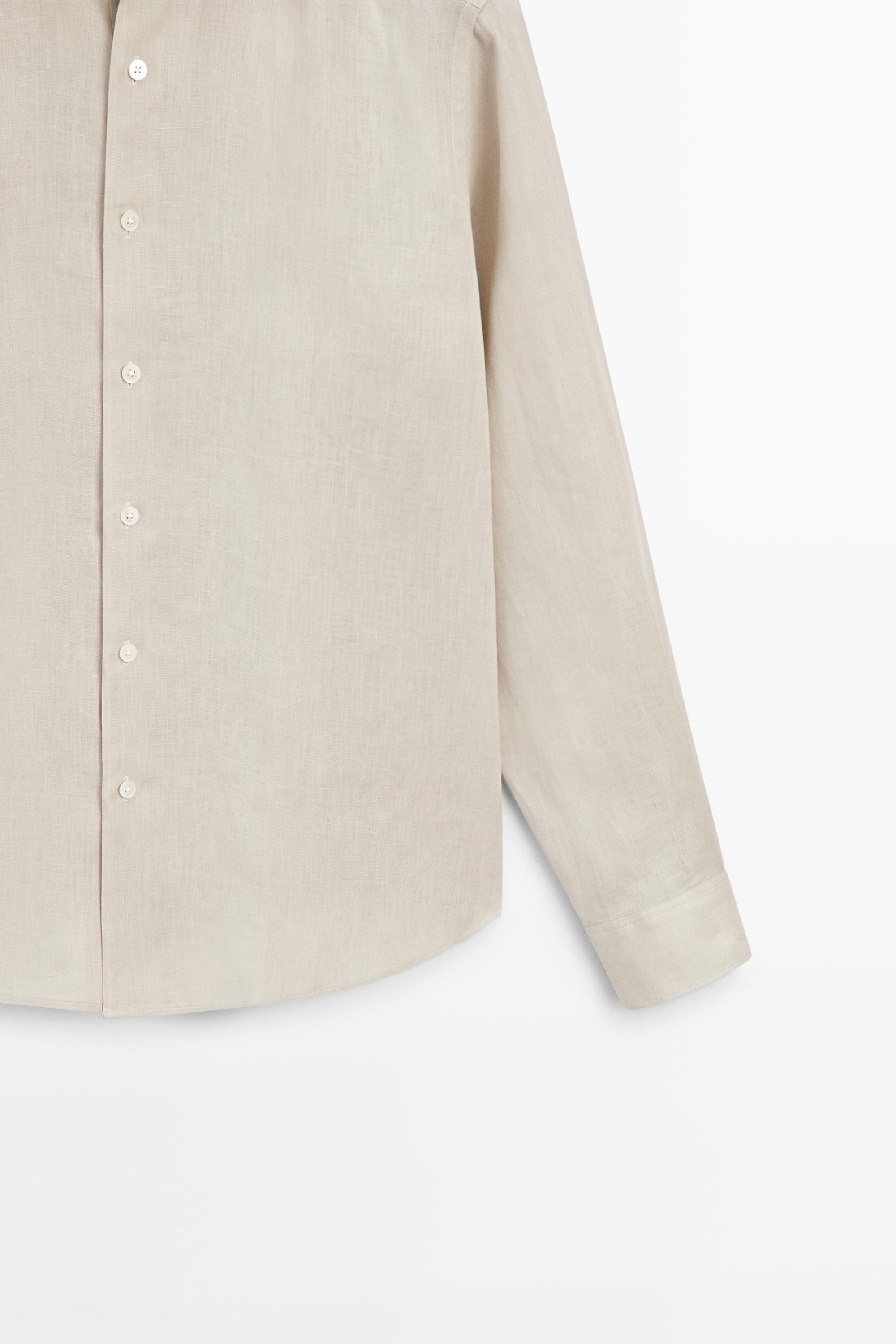 Regular fit 100% extra-fine linen shirt