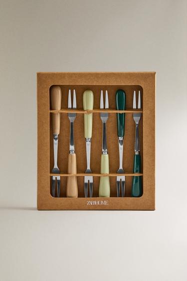 SET OF 6 SKEWERS WITH CERAMIC HANDLE - GREEN by Zara - Image 3